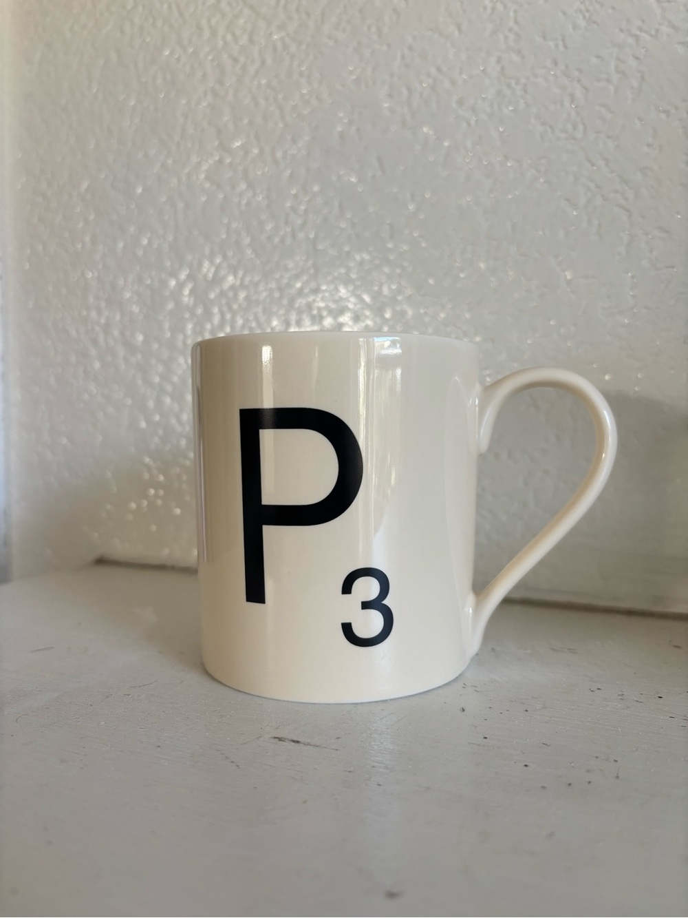 Scrabble Coffee Mug Tea cream color games